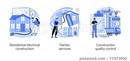 House renovation abstract concept vector illustrations. House renovation abstract concept vector illustrations. 77473600