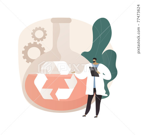 Chemical recycling abstract concept vector illustration. Chemical recycling abstract concept vector illustration. 77473624