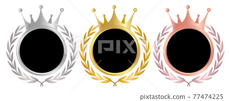 Crown medal laurel icon Crown medal laurel icon 77474225