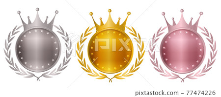 Crown medal laurel icon Crown medal laurel icon 77474226