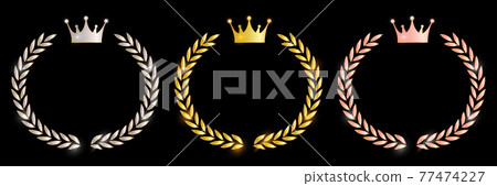 Crown Laurel Gold icon 77474227