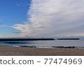 The boundary between clear and cloudy sky 77474969