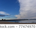 The boundary between clear and cloudy sky 77474970
