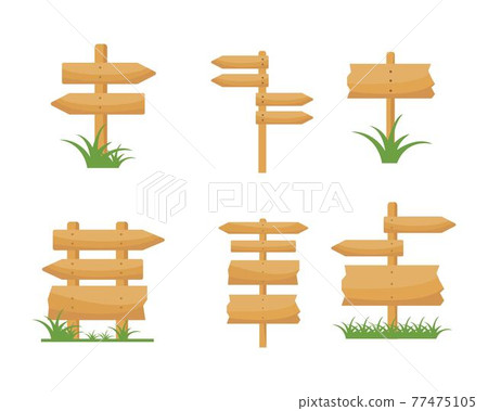 wood sign  icon vector illustration 77475105