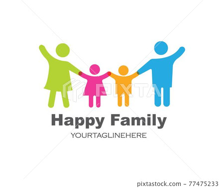 happy family vector icon illustration design 77475233