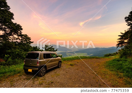 Scenery of Hiramaru Pass (dusk) Scenery of Hiramaru Pass (dusk) 77475359