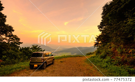 Scenery of Hiramaru Pass (dusk) Scenery of Hiramaru Pass (dusk) 77475372