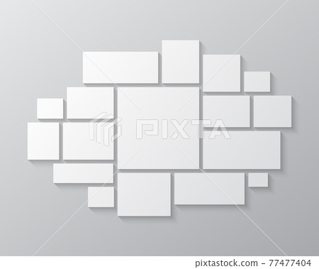 Vector empty collage board seventeen images photos 77477404