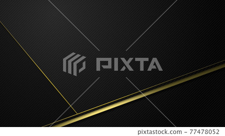 Luxury background with gold line Black C 77478052