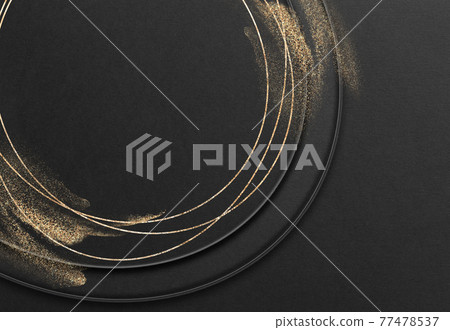 背景紋理日式和紙紙框波圈圈黑金金粉設計 77478537