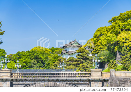 Cityscape of Tokyo Imperial Palace Gaien Nijubashi and Fushimi Turret Cityscape of Tokyo Imperial Palace Gaien Nijubashi and Fushimi Turret 77478894