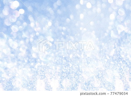 Background texture White Blue Glitter Ball bokeh Round bokeh Summer / Winter 77479034