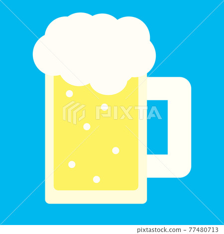 Simple And Cute Beer Illustration Flat Design Stock Illustration