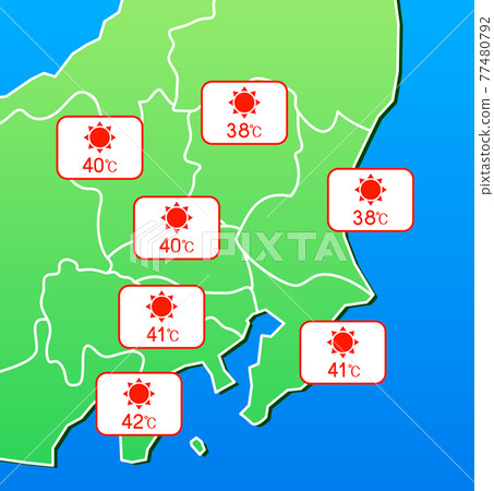 仲夏天氣預報插圖圖像 77480792