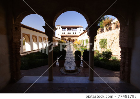 Spain Granada Alhambra Generalife Generalife Acequia courtyard 77481795