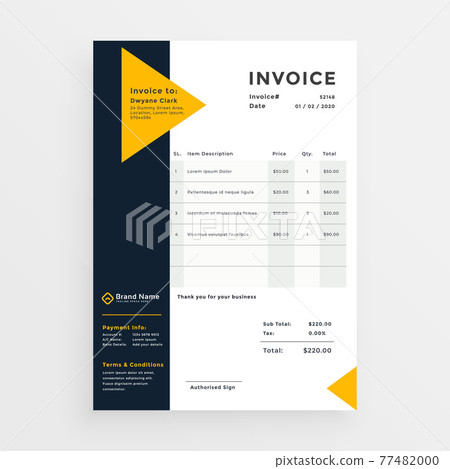 minimal business invoice template design minimal business invoice template design 77482000