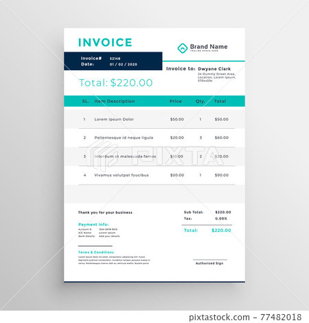 modern invoice template design for your business modern invoice template design for your business 77482018