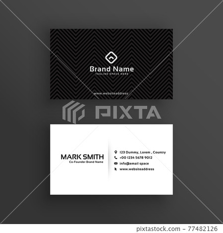 minimal dark business card design template 77482126