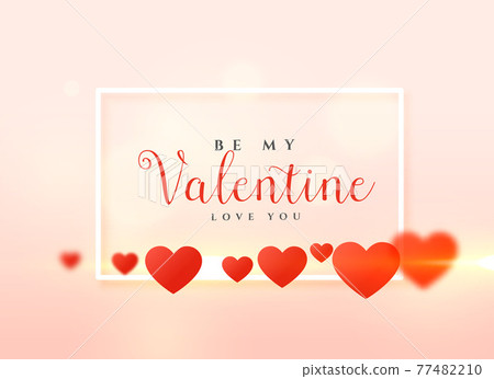 valentine's day card design with hearts background 77482210