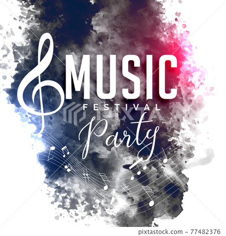 grunge style music party festival flyer poster design 77482376