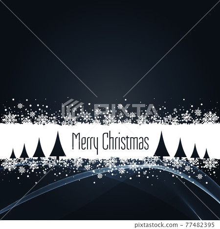 black christmas background with snowflakes vector - Stock Illustration ...