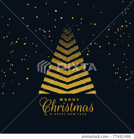 creative christmas tree design on dark background - Stock Illustration ...
