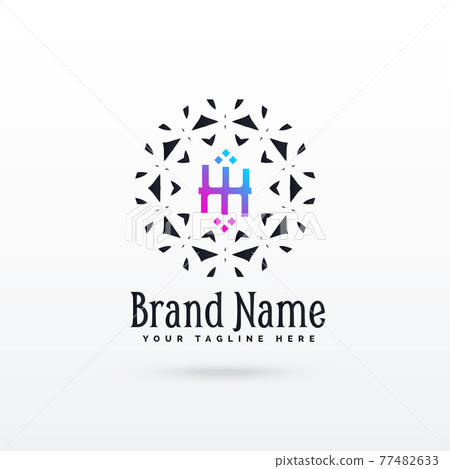 letter H logo concept design template 77482633