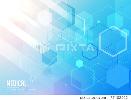 medical care blue background with hexagonal geometric shapes medical care blue background with hexagonal geometric shapes 77482922