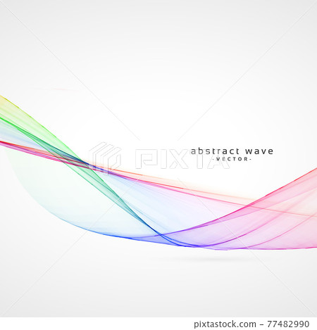 smooth colorful abstract wave vector background - Stock Illustration ...