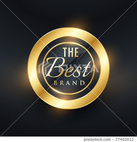 the best brand golden label and badge vector design 77483012