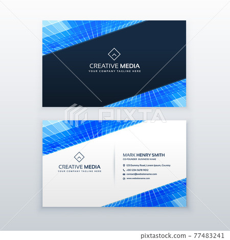 blue business card design vector template 77483241