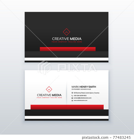 red and black professional business card design template red and black professional business card design template 77483245