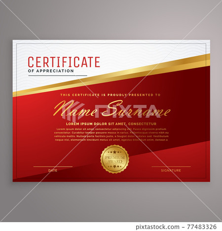 creative red and golden certificate design template creative red and golden certificate design template 77483326