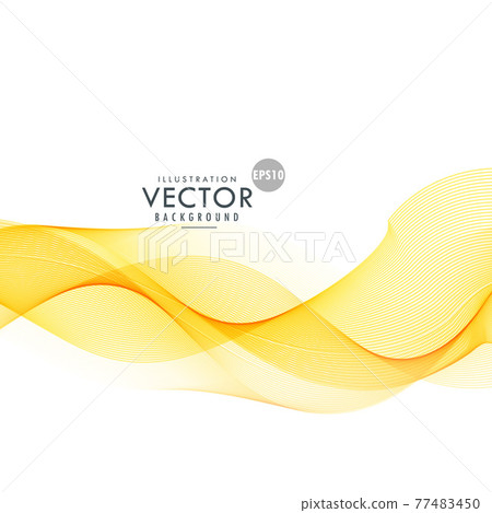 yellow wave background design - Stock Illustration [77483450] - PIXTA