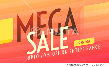 mega sale modern advertising banner banner design template 77483452
