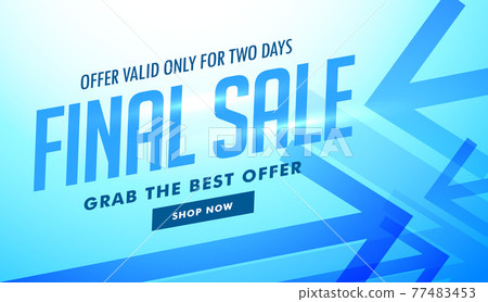 sale advertising banner with blue arrows for advertising sale advertising banner with blue arrows for advertising 77483453