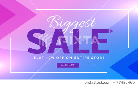 stylish purple advertising sale banner voucher vector design 77483460