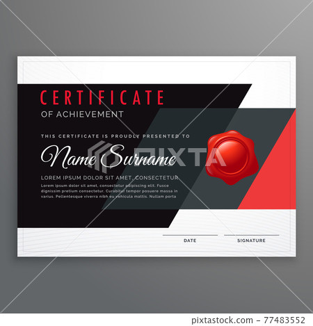 vector certificate design in modern black and... - Stock Illustration ...