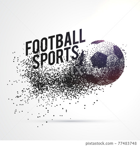 particles forming football shape sports background 77483748
