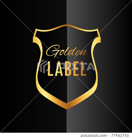 premium golden badge label symbol design 77483750