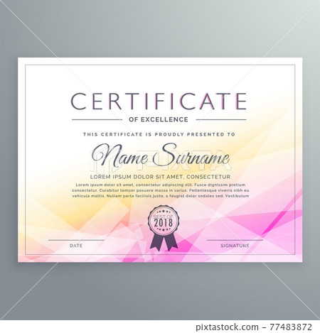 abstract diploma certificate design 77483872