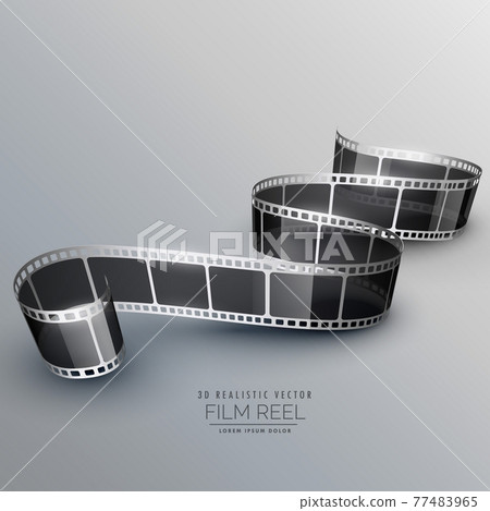 stylish 3d filmstrip background 77483965