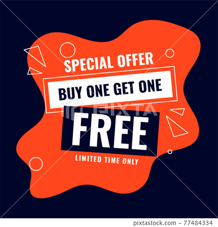special buy one get one free sale offer background special buy one get one free sale offer background 77484334