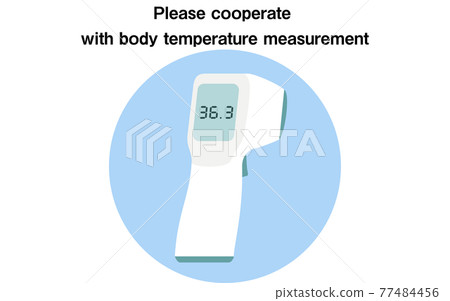 Image of recommending body temperature measurement with a non-contact thermometer 77484456