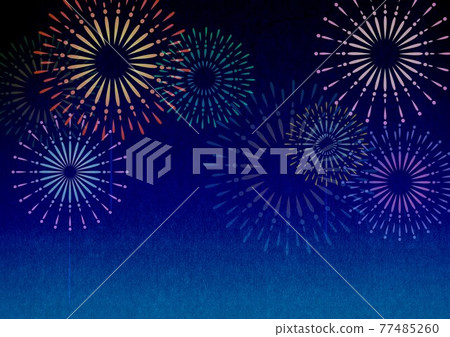 Fireworks on Japanese paper Fireworks on Japanese paper 77485260