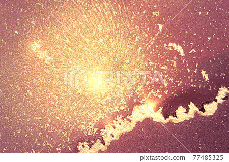 Abstract mauve, gold and pink marble pattern with sparkles 77485325