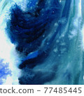 Watercolor blue sea background with space for text 77485445