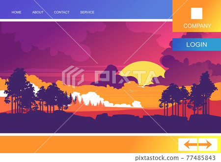 minimalistic natural landscape evening sunset minimalistic natural landscape evening sunset 77485843