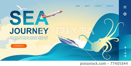 nautical adventure concept banner sea nautical adventure concept banner sea 77485844