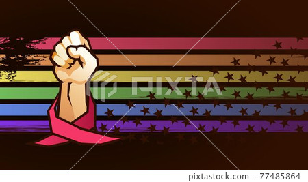 open hands rainbow color concept - Stock Illustration [77485864] - PIXTA